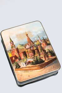 Шкатулка Русская лаковая миниатюра "Москва. День", авт. Лукова