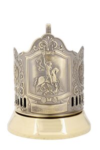 Подстаканник латунный "Георгий Победоносец"